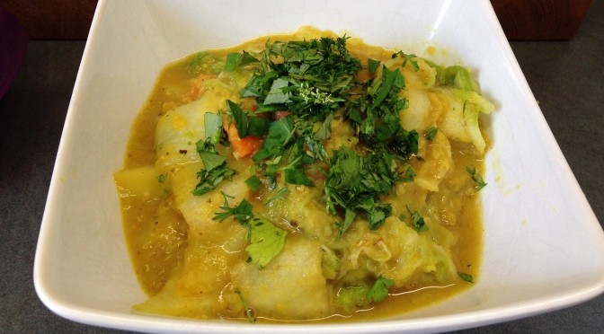 Möhren-Orangen-Chinakohl Curry mit Koriander
